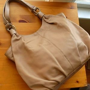 COLE HAAN fuchsia lining hobo purse sateen new